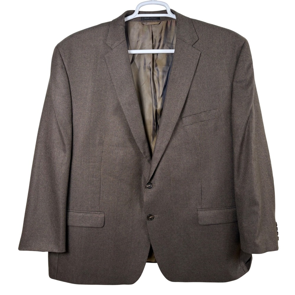 Lauren Ralph Lauren Blazer Men's 52R Brown Micro Houndstooth Sport Coat 2-Button